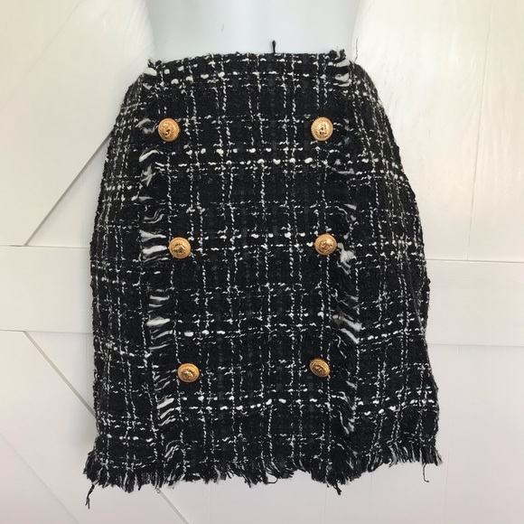 Plaid tweed mini skirt - Picture 4 of 5